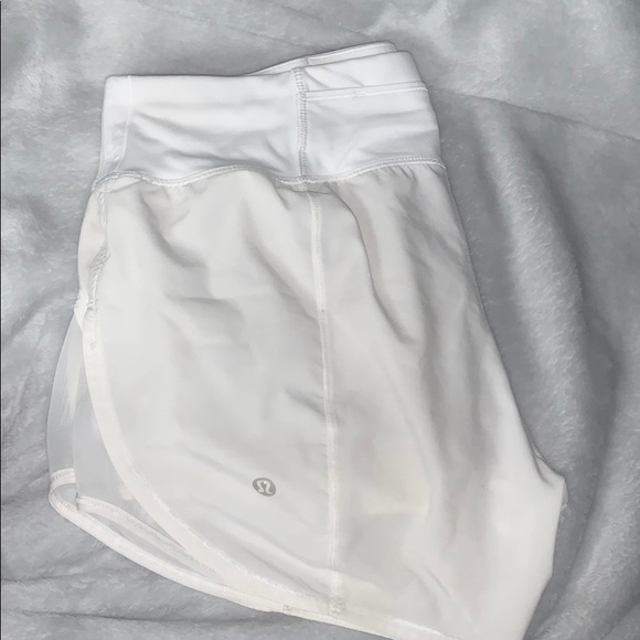 Lululemon white running shorts - Picture 1 of 8